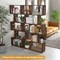 Costway 5-Tier Bookshelf Geometric S-Shaped Bookcase Room Divider Storage Display Shelf